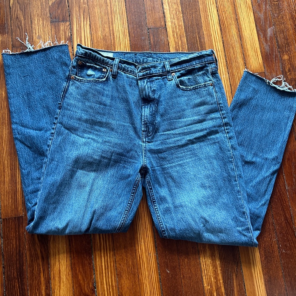 Gap Cheeky Straight high rise dark wash jeans *